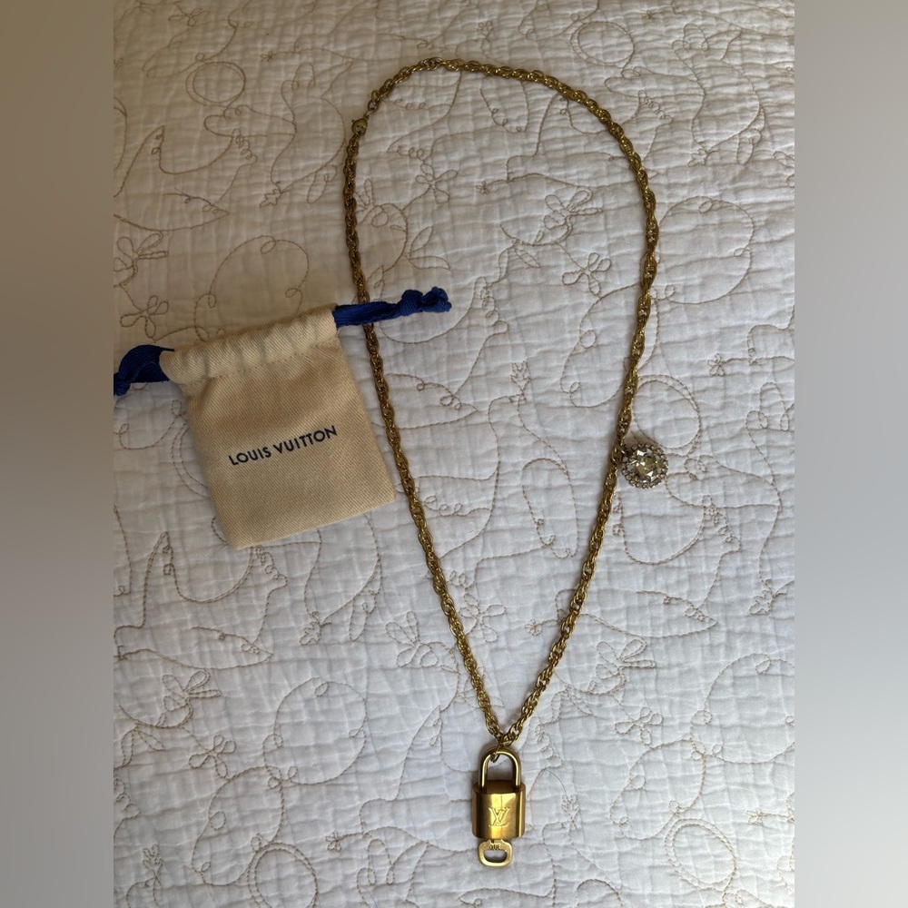 Louis Vuitton Gold Necklace with Pendant